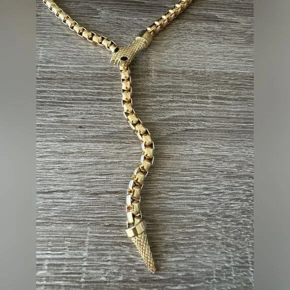Free People Gold Snake Necklace - Picture 4 of 6